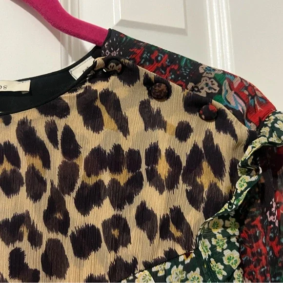 Scotch & Soda Leopard & Lillies Mini Dress from Anthropologie (Size 2) - Picture 10 of 13